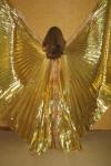 01-крылья гофрированные золотая для танца живота